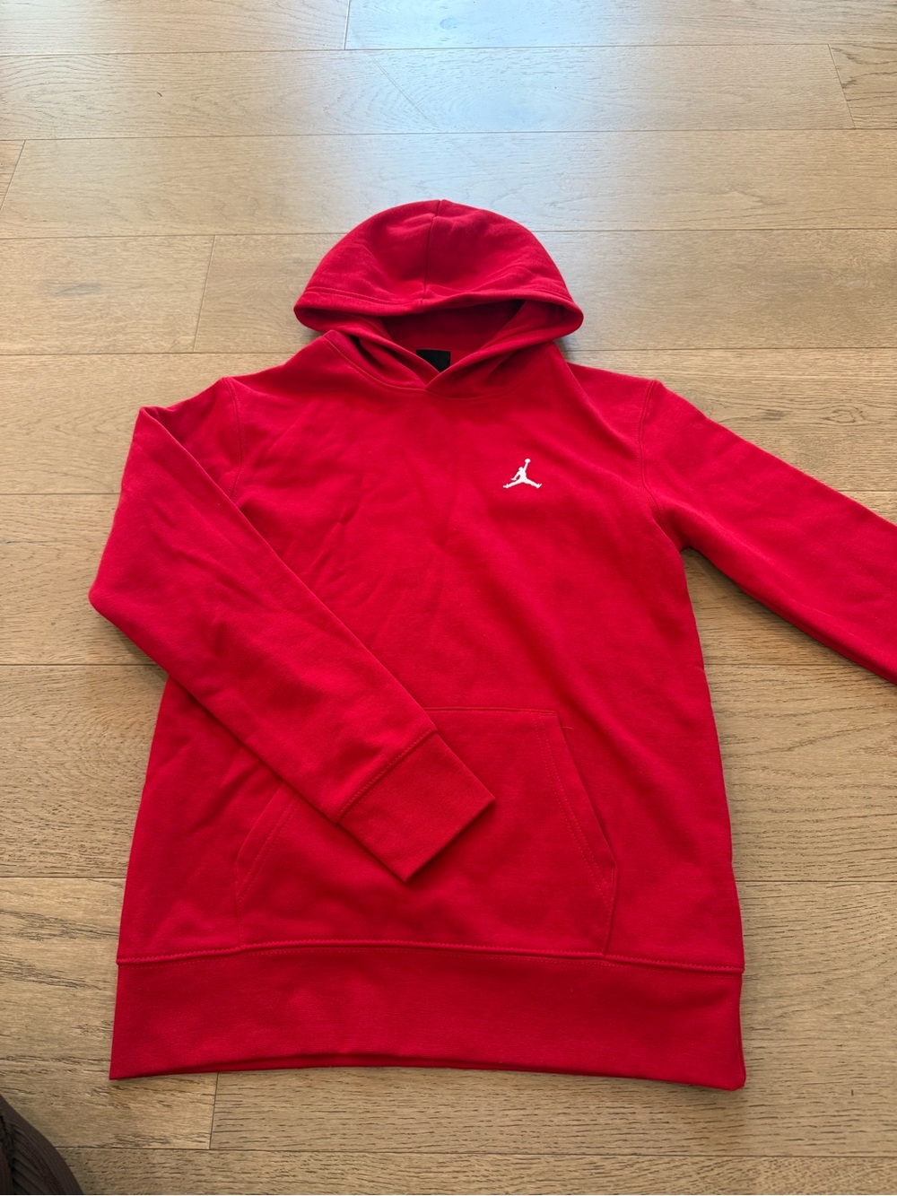 Jordan Red Hoodie with White Jumpman Logo